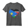 Cuore con Bandiera del Sud Sudan - Maglietta Jigsaw Puzzle Personalizzata per Sud Sudanese - Ideale per Regalo unico con Radici dal Sud Sudan