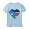 Cuore con Bandiera del Sud Sudan - Maglietta Jigsaw Puzzle Personalizzata per Sud Sudanese - Ideale per Regalo unico con Radici dal Sud Sudan