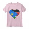 Cuore con Bandiera del Sud Sudan - Maglietta Jigsaw Puzzle Personalizzata per Sud Sudanese - Ideale per Regalo unico con Radici dal Sud Sudan