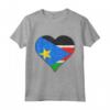 Cuore con Bandiera del Sud Sudan - Maglietta Jigsaw Puzzle Personalizzata per Sud Sudanese - Ideale per Regalo unico con Radici dal Sud Sudan