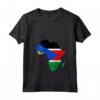Donna Sud Sudan Bandiera Africa - Maglietta Silhouette con Collo a V - Ideale Regalo per Sudani Orgogliosi