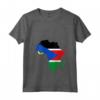 Donna Sud Sudan Bandiera Africa - Maglietta Silhouette con Collo a V - Ideale Regalo per Sudani Orgogliosi