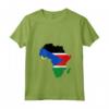 Donna Sud Sudan Bandiera Africa - Maglietta Silhouette con Collo a V - Ideale Regalo per Sudani Orgogliosi