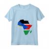 Donna Sud Sudan Bandiera Africa - Maglietta Silhouette con Collo a V - Ideale Regalo per Sudani Orgogliosi