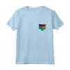 Bandiera del Sud Sudan con Tasca Stampata - T-shirt Patriottica del Sud Sudan - Ideale per Allenamento e Sport - Regalo Personalizzato per Natale e Compleanni