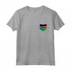 Bandiera del Sud Sudan con Tasca Stampata - T-shirt Patriottica del Sud Sudan - Ideale per Allenamento e Sport - Regalo Personalizzato per Natale e Compleanni