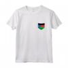 Bandiera del Sud Sudan con Tasca Stampata - T-shirt Patriottica del Sud Sudan - Ideale per Allenamento e Sport - Regalo Personalizzato per Natale e Compleanni