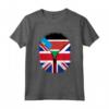 Sud Sudan Bandiera britannica - Sud Sudan Gran Bretagna UK Zipper Maglietta Cuore Heritage Design - Regalo Unico per Chi ha Origini Miste
