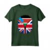 Sud Sudan Bandiera britannica - Sud Sudan Gran Bretagna UK Zipper Maglietta Cuore Heritage Design - Regalo Unico per Chi ha Origini Miste