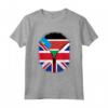 Sud Sudan Bandiera britannica - Sud Sudan Gran Bretagna UK Zipper Maglietta Cuore Heritage Design - Regalo Unico per Chi ha Origini Miste