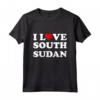 Souvenir di Viaggio I Love Sudan del Sud - Maglietta Vintage da Collezione per Appassionati di Viaggi e Amanti del Sudan del Sud