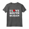 Souvenir di Viaggio I Love Sudan del Sud - Maglietta Vintage da Collezione per Appassionati di Viaggi e Amanti del Sudan del Sud