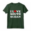 Souvenir di Viaggio I Love Sudan del Sud - Maglietta Vintage da Collezione per Appassionati di Viaggi e Amanti del Sudan del Sud