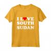 Souvenir di Viaggio I Love Sudan del Sud - Maglietta Vintage da Collezione per Appassionati di Viaggi e Amanti del Sudan del Sud