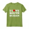 Souvenir di Viaggio I Love Sudan del Sud - Maglietta Vintage da Collezione per Appassionati di Viaggi e Amanti del Sudan del Sud