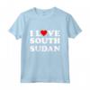 Souvenir di Viaggio I Love Sudan del Sud - Maglietta Vintage da Collezione per Appassionati di Viaggi e Amanti del Sudan del Sud
