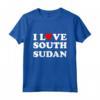 Souvenir di Viaggio I Love Sudan del Sud - Maglietta Vintage da Collezione per Appassionati di Viaggi e Amanti del Sudan del Sud