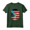 Sud Sudan Bandiera USA - USA Sud Sudan Zipper Maglietta con Mix Heritage Design - Grande Regalo per Uomini, Donne e Bambini