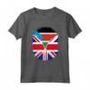 Sud Sudan Bandiera Britannica - Zipper Maglietta Cuore del Sud Sudan Britannico - Ideale Regalo per Chiunque Sia Metà Britannico e 1/2 Sud Sudanese