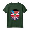 Sud Sudan Bandiera Britannica - Zipper Maglietta Cuore del Sud Sudan Britannico - Ideale Regalo per Chiunque Sia Metà Britannico e 1/2 Sud Sudanese