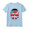 Sud Sudan Bandiera Britannica - Zipper Maglietta Cuore del Sud Sudan Britannico - Ideale Regalo per Chiunque Sia Metà Britannico e 1/2 Sud Sudanese