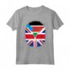 Sud Sudan Bandiera Britannica - Zipper Maglietta Cuore del Sud Sudan Britannico - Ideale Regalo per Chiunque Sia Metà Britannico e 1/2 Sud Sudanese