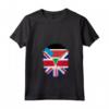 Donna Sud Sudan Bandiera britannica - Sud Sudan Gran Bretagna UK Zipper Maglietta con Collo a V - Cuore del Sud Sudan britannico - Ideale per Mostrare Orgoglio e Apprezzamento