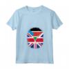 Donna Sud Sudan Bandiera britannica - Sud Sudan Gran Bretagna UK Zipper Maglietta con Collo a V - Cuore del Sud Sudan britannico - Ideale per Mostrare Orgoglio e Apprezzamento