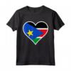 Cuore del Sud Sudan - Bandiera Cuore Sud Sudan Maglietta - Regalo di Amore per il Giorno dell'Indipendenza e Compleanni in Sud Sudan