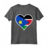 Cuore del Sud Sudan - Bandiera Cuore Sud Sudan Maglietta - Regalo di Amore per il Giorno dell'Indipendenza e Compleanni in Sud Sudan