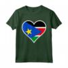 Cuore del Sud Sudan - Bandiera Cuore Sud Sudan Maglietta - Regalo di Amore per il Giorno dell'Indipendenza e Compleanni in Sud Sudan