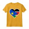 Cuore del Sud Sudan - Bandiera Cuore Sud Sudan Maglietta - Regalo di Amore per il Giorno dell'Indipendenza e Compleanni in Sud Sudan