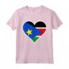 Cuore del Sud Sudan - Bandiera Cuore Sud Sudan Maglietta - Regalo di Amore per il Giorno dell'Indipendenza e Compleanni in Sud Sudan