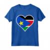 Cuore del Sud Sudan - Bandiera Cuore Sud Sudan Maglietta - Regalo di Amore per il Giorno dell'Indipendenza e Compleanni in Sud Sudan