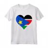 Cuore del Sud Sudan - Bandiera Cuore Sud Sudan Maglietta - Regalo di Amore per il Giorno dell'Indipendenza e Compleanni in Sud Sudan