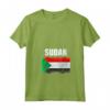 Emblema Bandiera Sudan Maglietta con Collo a V - Orgoglio Sudanese - Acquista Online Maglietta Sudan