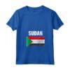 Emblema Bandiera Sudan Maglietta con Collo a V - Orgoglio Sudanese - Acquista Online Maglietta Sudan