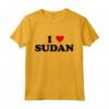Country Heart Pride - Funny I Love Sudan Maglietta - Abbigliamento divertente per Uomo e Donna - Ideale per Eventi e Vacanze