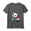 Donna Sudan Cuore Panda Pride Bandiera Sudanese Radici Uomini Donne Bambini Maglietta con Collo a V - Ideale per Mostrare il Tuo Orgoglio Sudanese