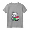 Donna Sudan Cuore Panda Pride Bandiera Sudanese Radici Uomini Donne Bambini Maglietta con Collo a V - Ideale per Mostrare il Tuo Orgoglio Sudanese