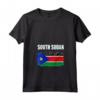 Emblema della Bandiera del Sud Sudan - Maglietta con Collo a V - Sostegno al Sudan del Sud