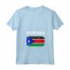 Emblema della Bandiera del Sud Sudan - Maglietta con Collo a V - Sostegno al Sudan del Sud