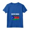 Emblema della Bandiera del Sud Sudan - Maglietta con Collo a V - Sostegno al Sudan del Sud