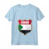 Donna Bandiera del Sudan Patch Design - Maglietta Collo a V Leggera per chi Ama il Sudan