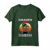 Retro Sunset Sudanese Queen - Maglietta Sudanese con Bandiera per Donne e Ragazze - Ideale per Regali di Natale o Compleanno