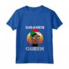 Retro Sunset Sudanese Queen - Maglietta Sudanese con Bandiera per Donne e Ragazze - Ideale per Regali di Natale o Compleanno