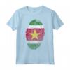 HapTiger Bandiera Impronta Digitale Maglietta - Proud People of Suriname - Unique Surinamese Culture Shirt
