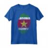 HapTiger Bandiera Impronta Digitale Maglietta - Proud People of Suriname - Unique Surinamese Culture Shirt