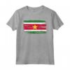 Maglietta Suriname Bandiera Surinamer - Camicia Regalo Compleanno Natale - Stile Pennello Ruvido