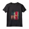 Donna SURINAMI RADICI | Mezza bandiera americana | BANDIERA USA Suriname Maglietta con Collo a V - Patriot Heart - Ideale per Compleanno, Festa della Mamma e Mese del Patrimonio Ispanico